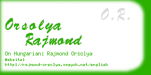 orsolya rajmond business card